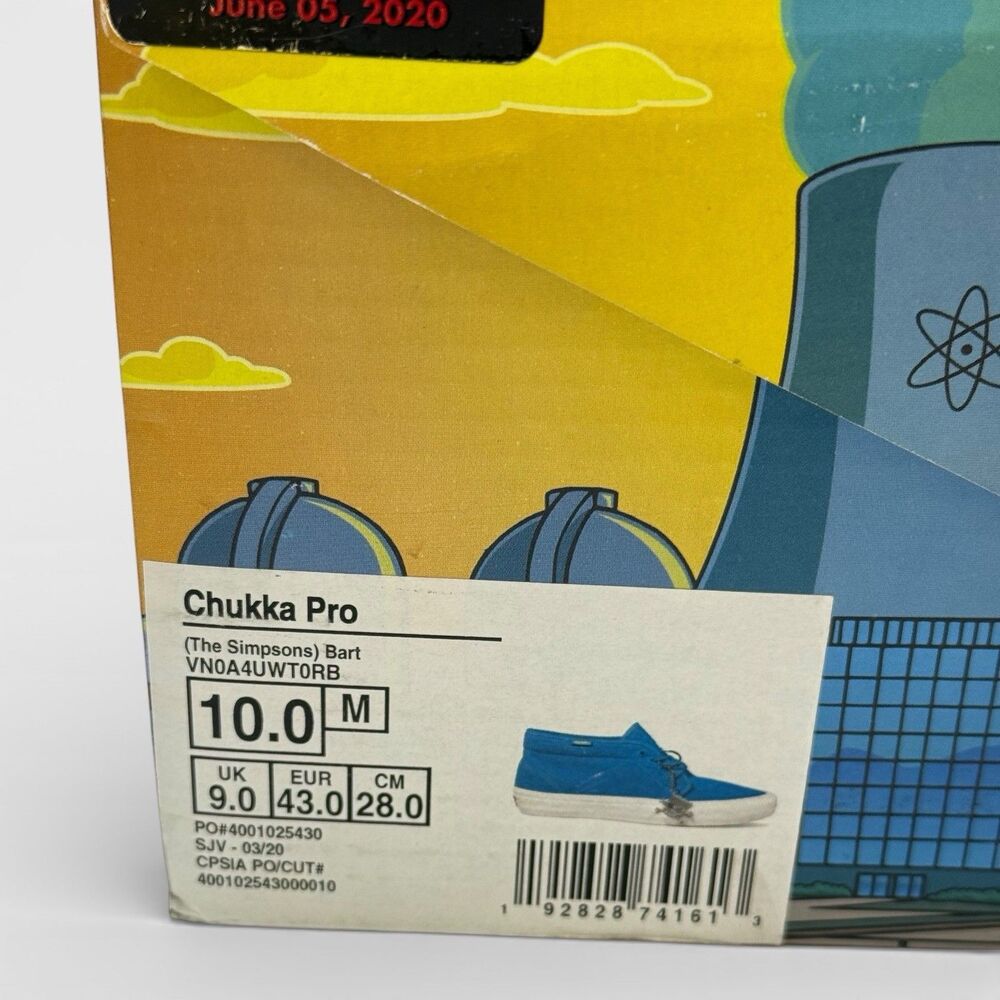 Vans x The Simpsons Bart Chukka Mens Size 10 - Picture 11 of 11